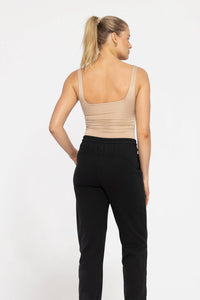 Shine On Square Neck Bodysuit - Nude