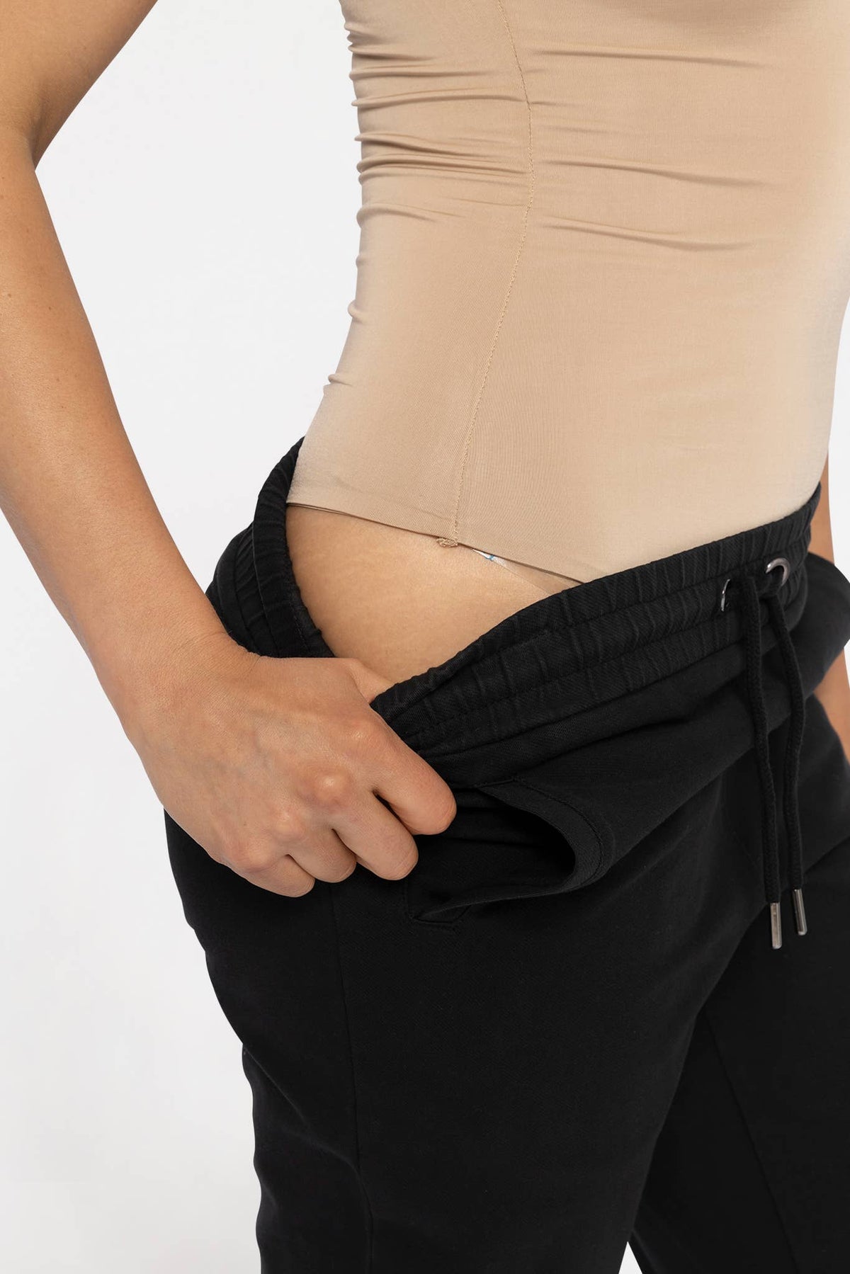 Shine On Square Neck Bodysuit - Nude