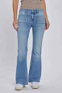 Happi Mid Rise Flare Jeans