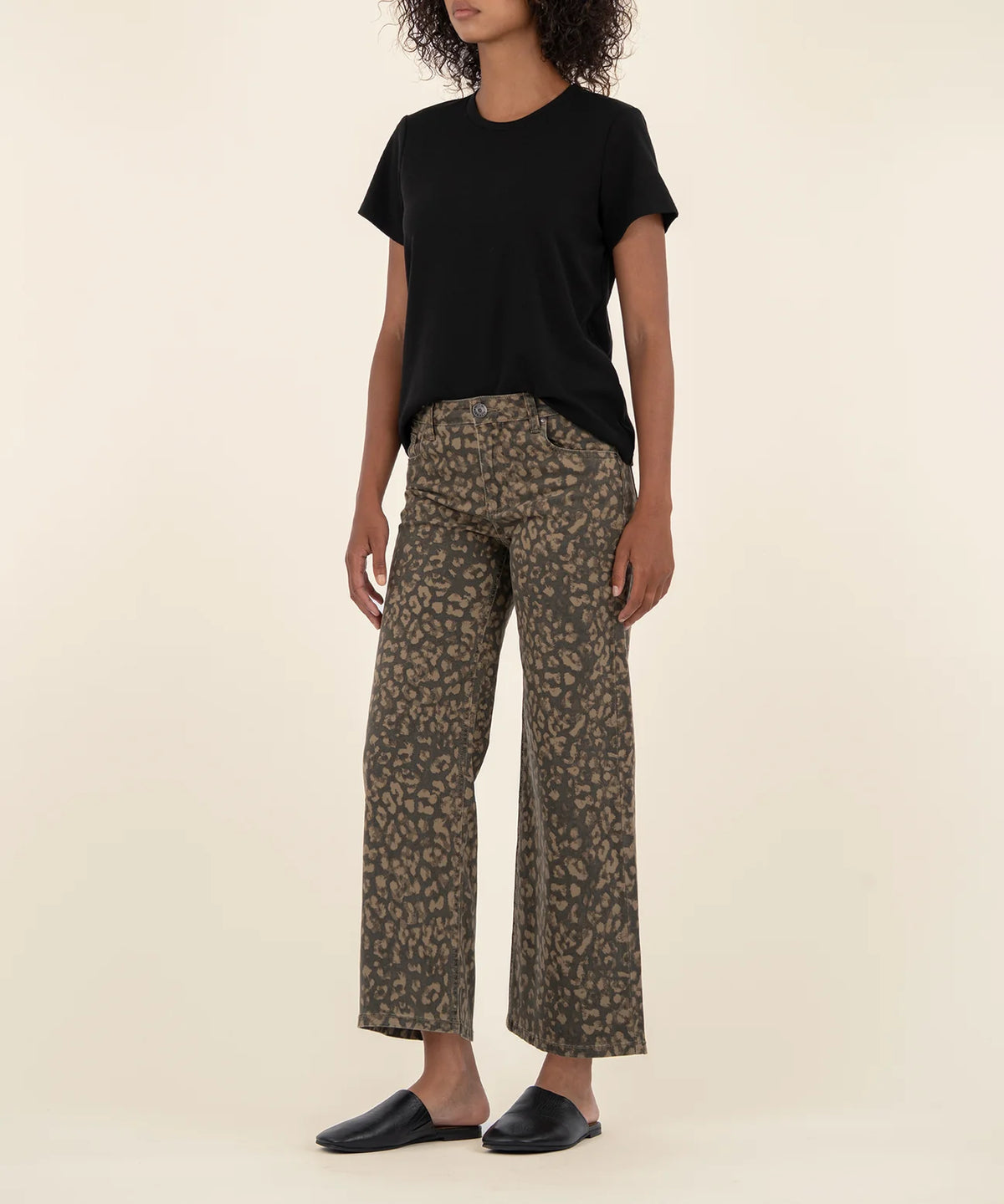 Meg High Rise Wide Leg - Wood