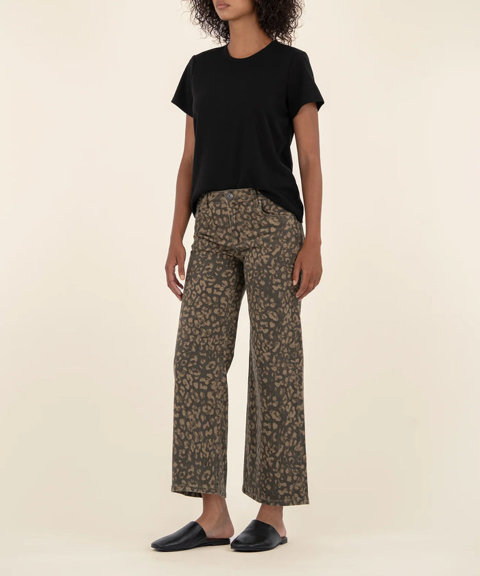 Meg High Rise Wide Leg - Wood