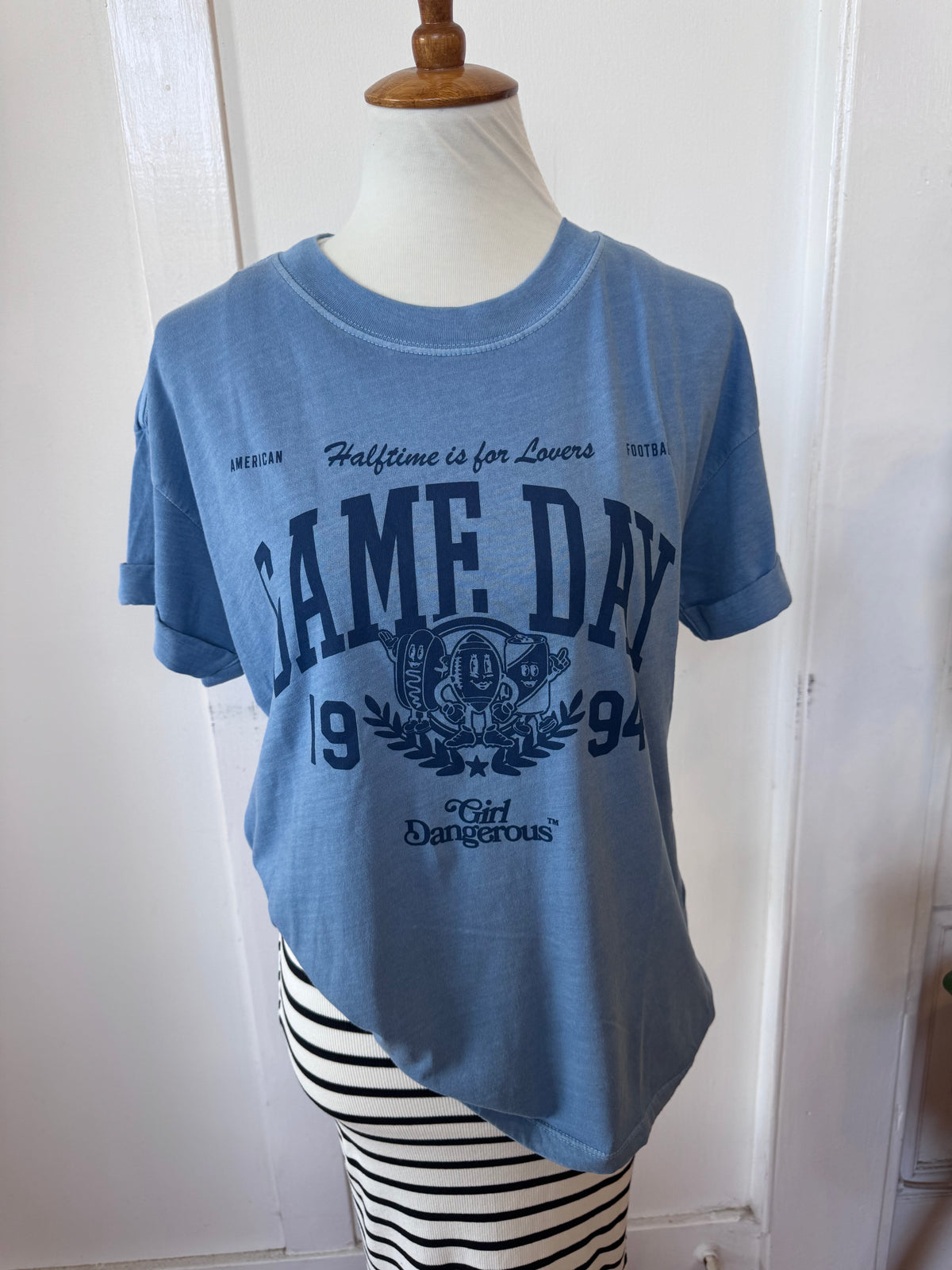 Game Day Boyfriend Tee - Blue