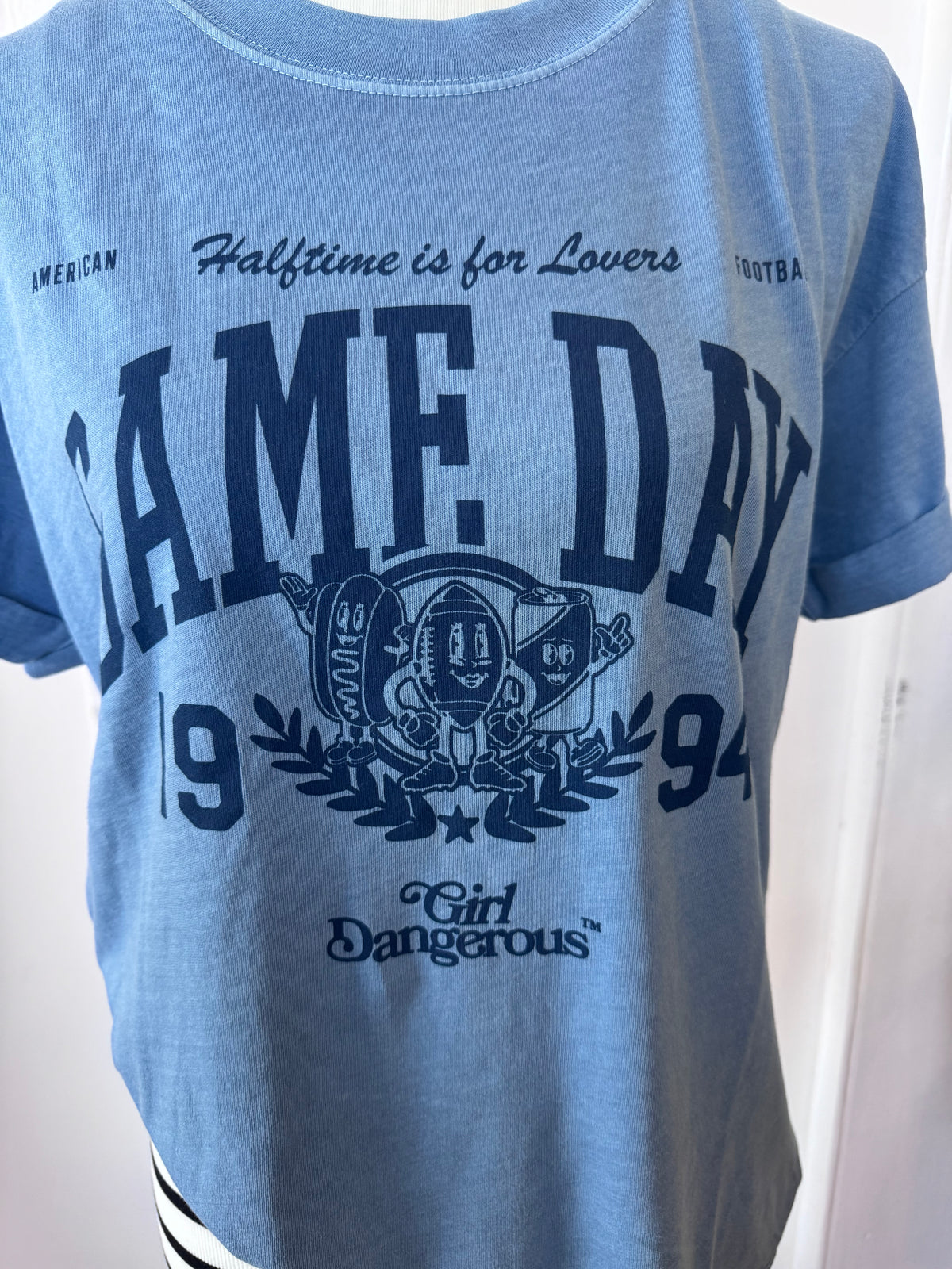 Game Day Boyfriend Tee - Blue