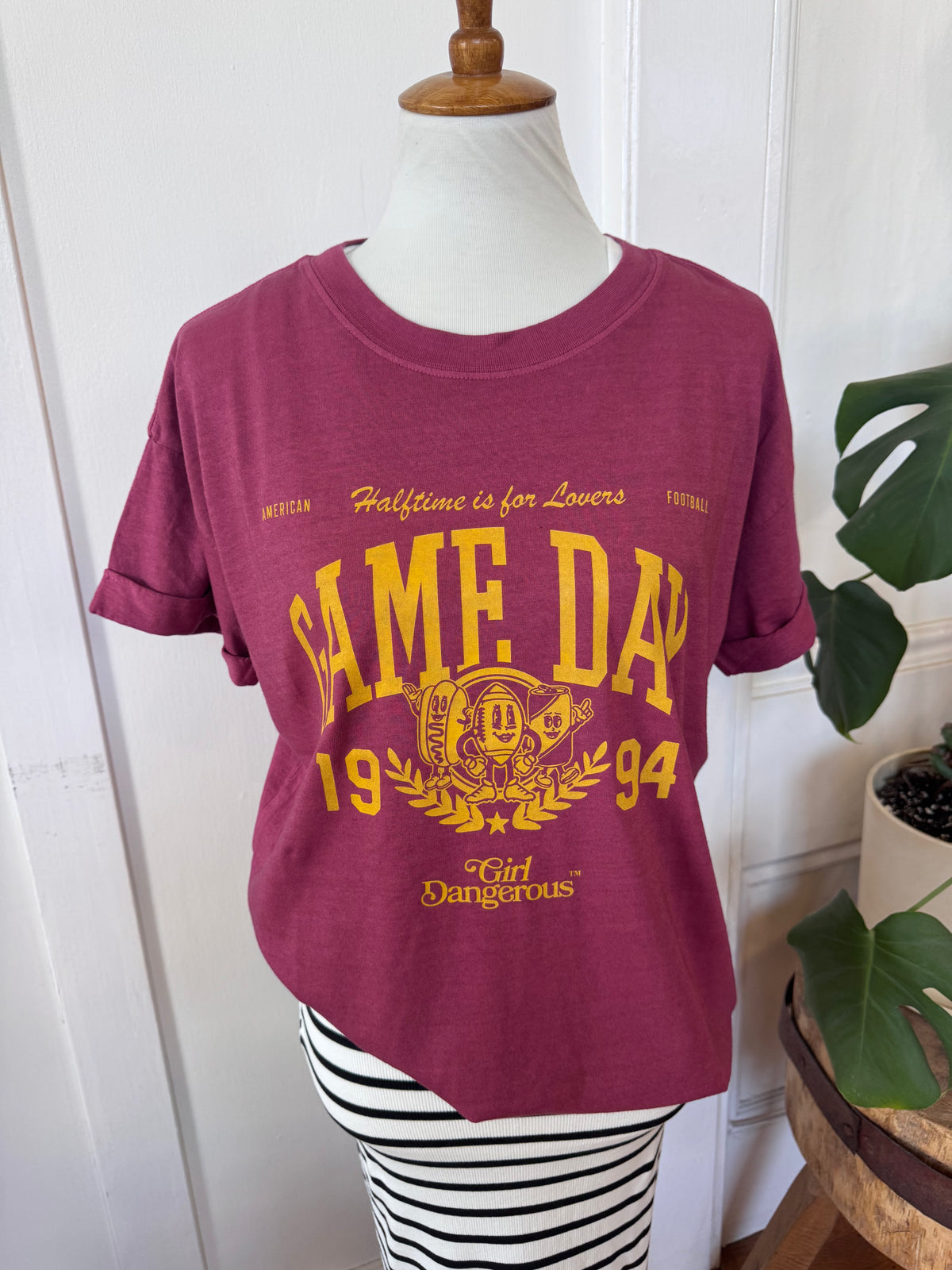 Game Day Boyfriend Tee - Rose