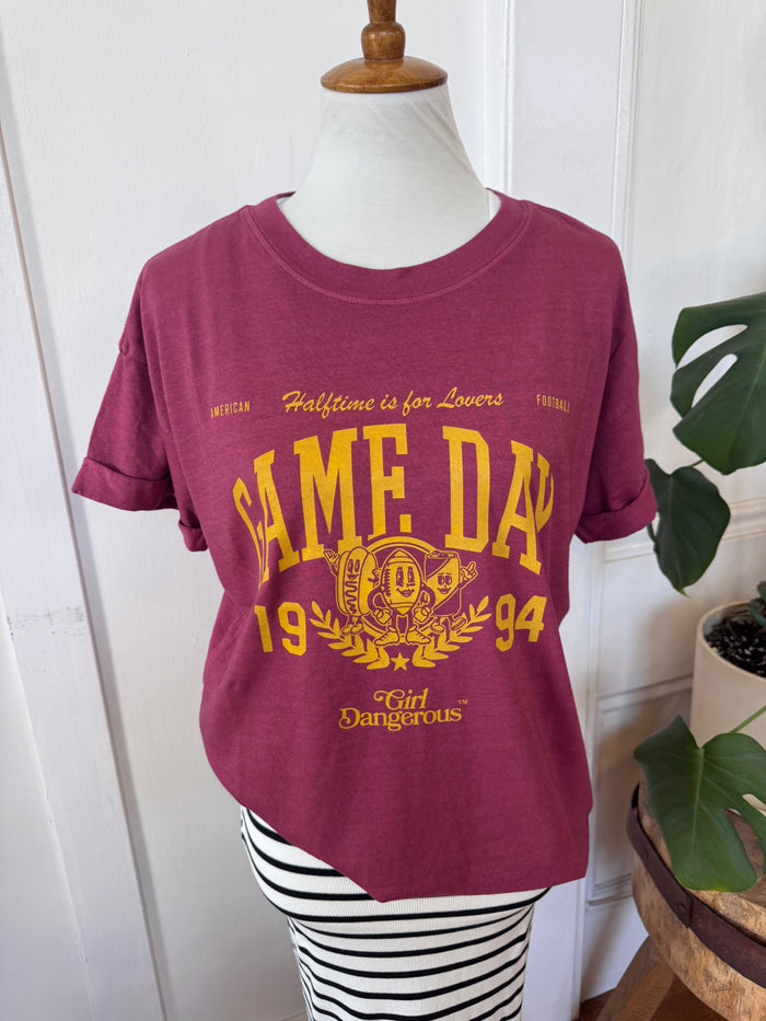 Game Day Boyfriend Tee - Rose