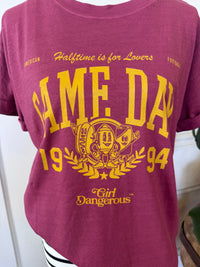 Game Day Boyfriend Tee - Rose