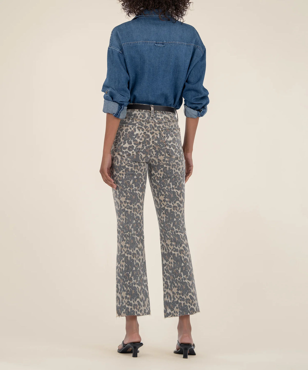 Kelsey High Rise Ankle Flare- Tan/ Brown