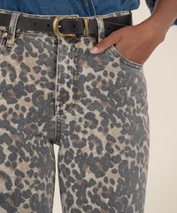 Kelsey High Rise Ankle Flare- Tan/ Brown