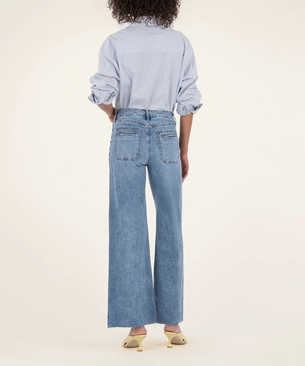 Meg High Rise Wide Leg- Medium Wash