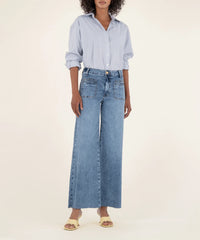 Meg High Rise Wide Leg- Medium Wash