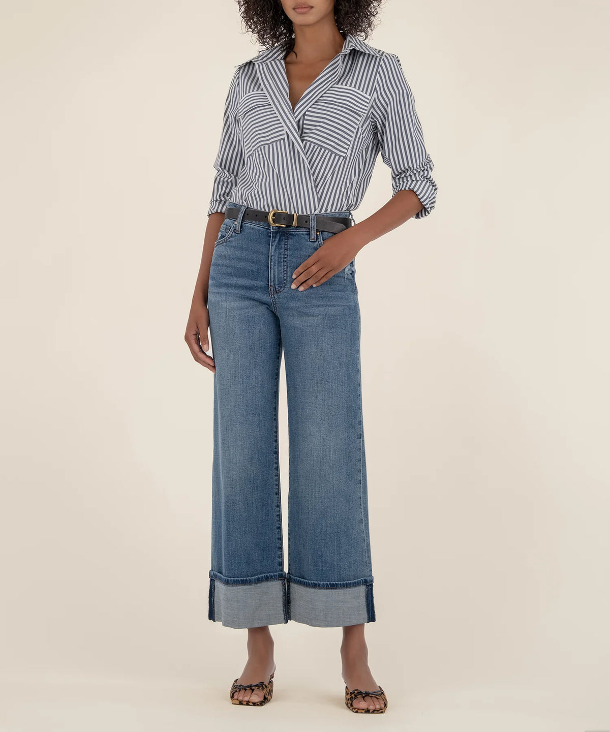 Meg High Rise Fab Ab Wide Leg