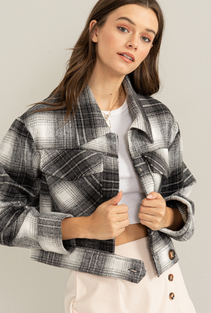Stay Easy Plaid Flannel Jacket