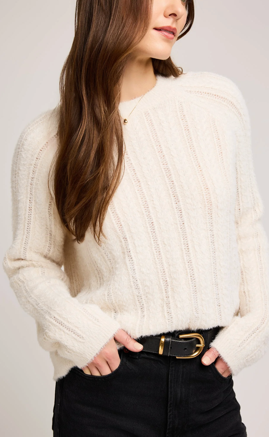 Cornelia Crewneck Sweater- White