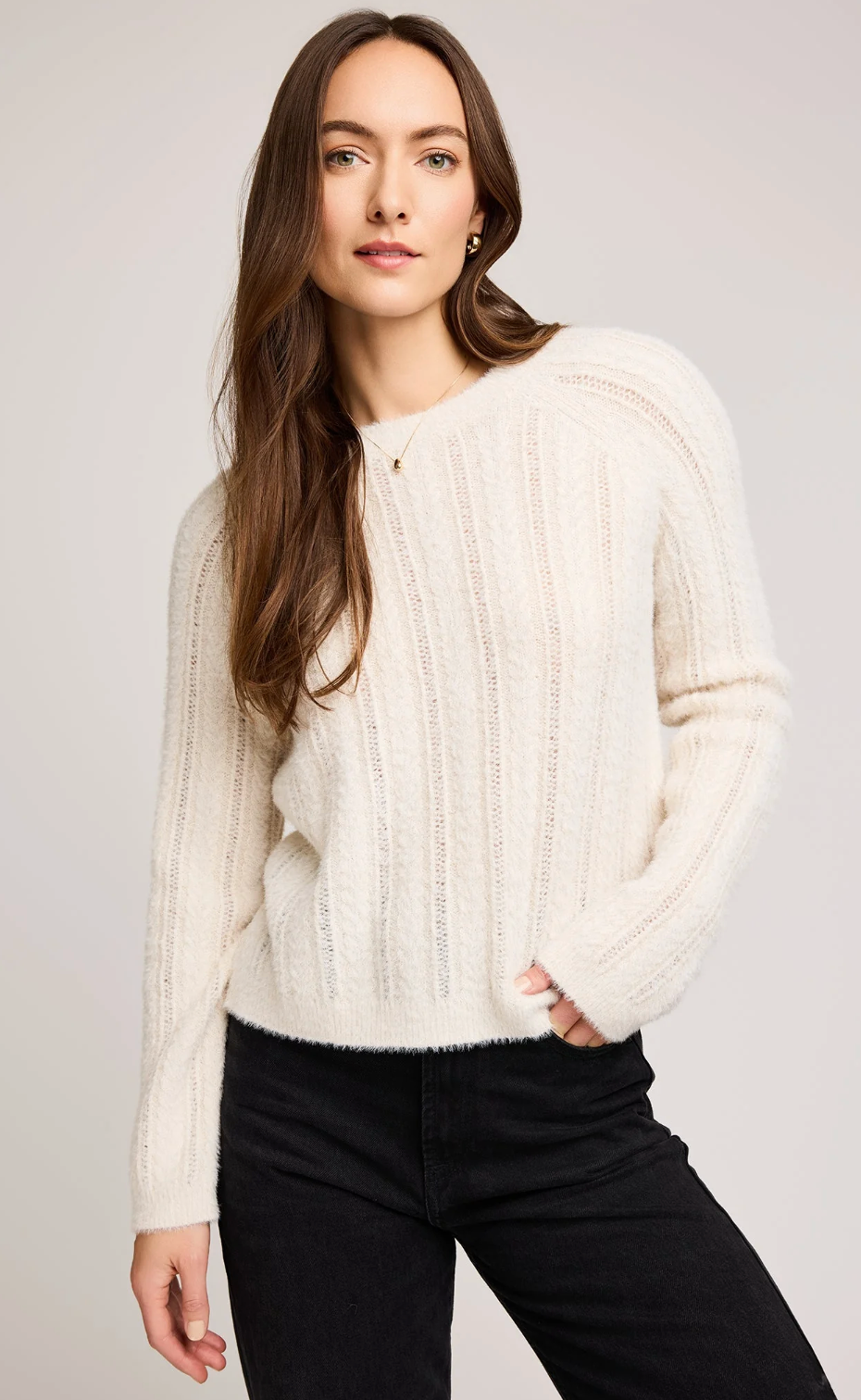 Cornelia Crewneck Sweater- White