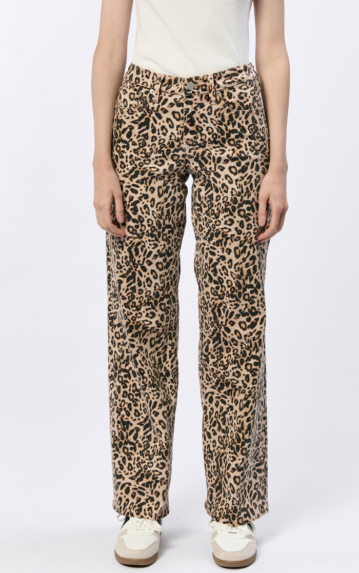 Taylor Leopard Straight Leg Jean