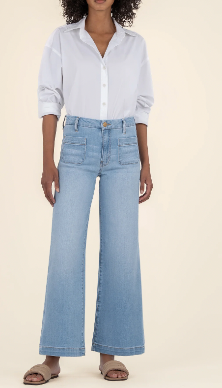 Meg High Rise Wide Leg - Light Wash