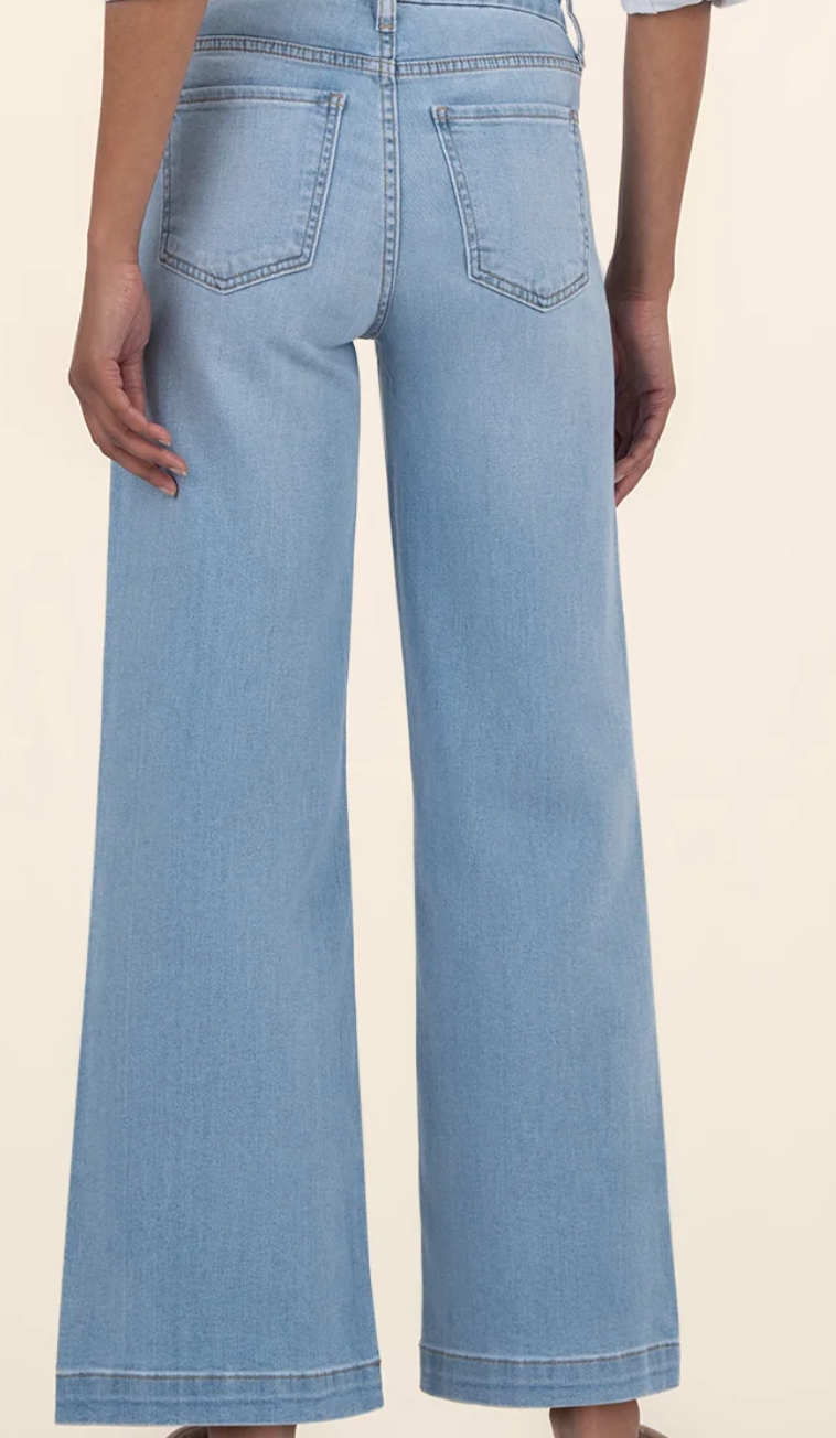 Meg High Rise Wide Leg - Light Wash