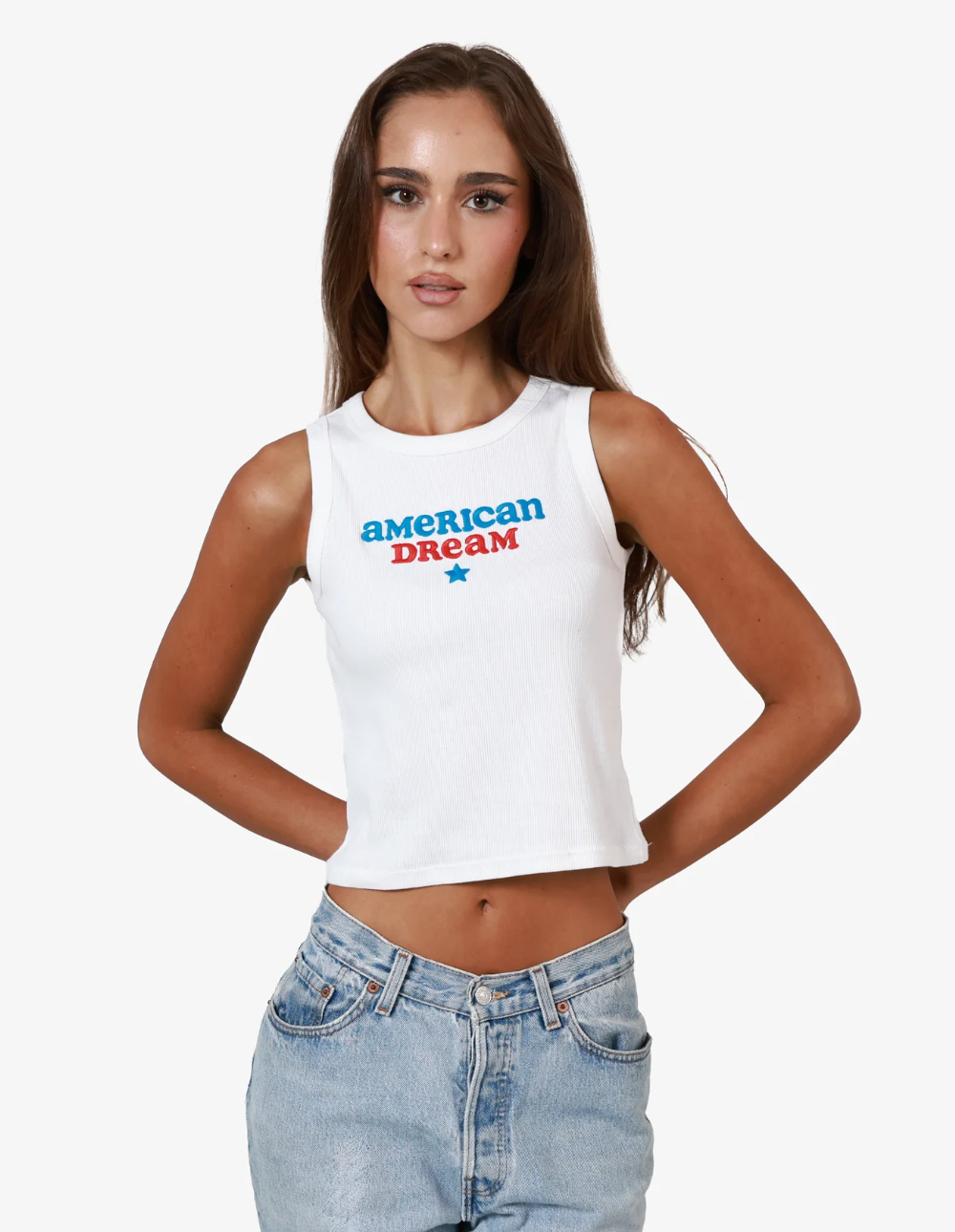 American Dream Ribbed Tank Top