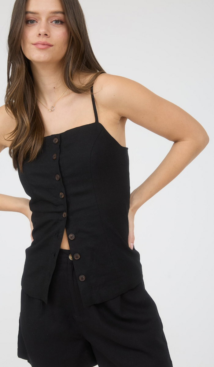 Baevely Linen Tank Top