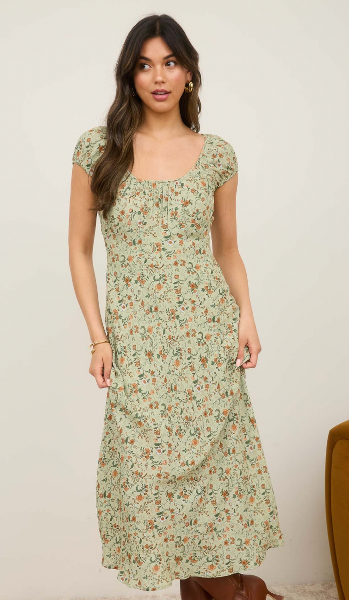 Bella Floral Midi Dress