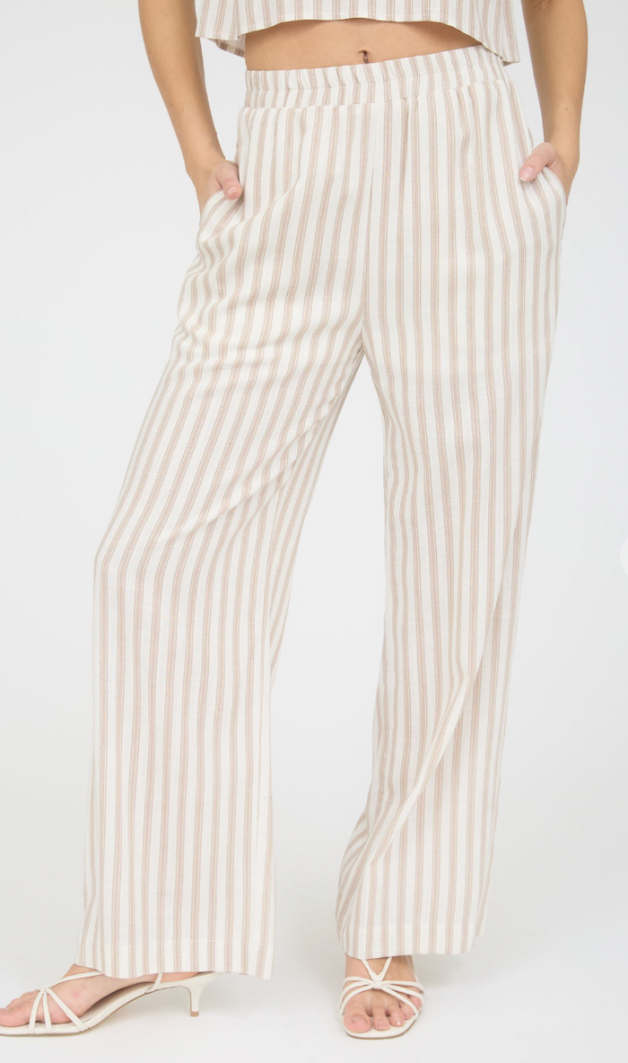 Adora Linen Pants - Khaki