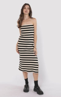 Soul Sisters Striped Rib Knit Tube Dress
