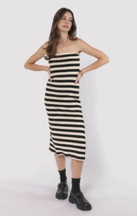 Soul Sisters Striped Rib Knit Tube Dress