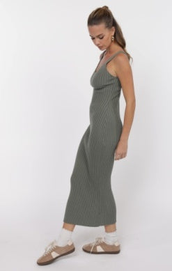 Gabi Sweater Dress Set- Sage