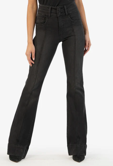 Ana High Waist Flare Jeans - Black – Collektive