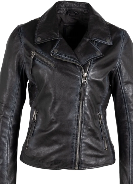 Mauritius Sofia Star Leather Jacket - Women's Coats/Jackets in Off