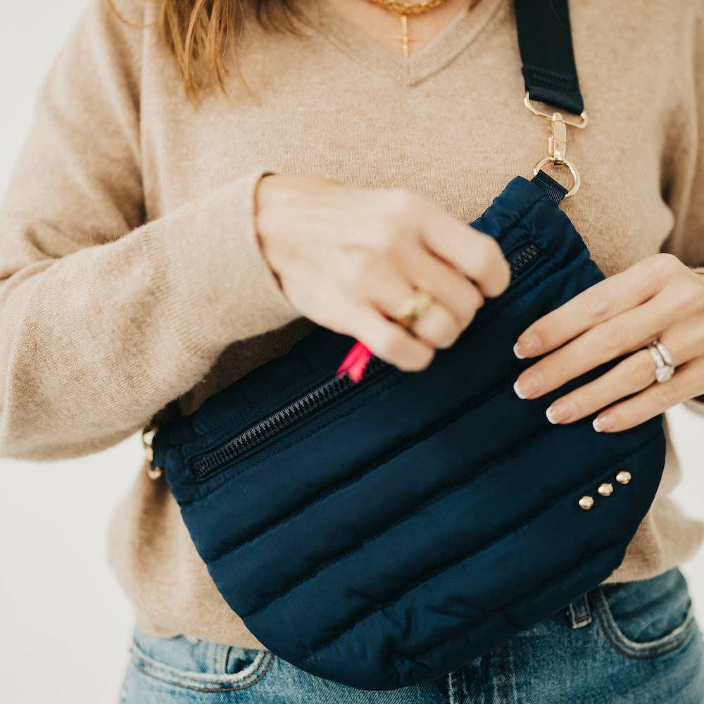 Jolie Puffer Bum Bag: Emerald