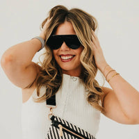 Knox Aviator Sunglasses: Blue/Black