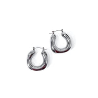 Chunky Waterproof Hoops: Silver