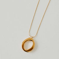 Camille Open Circle Waterproof Necklace: Gold