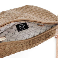 Suede Westlyn Woven Bum Bag: Suede Olive