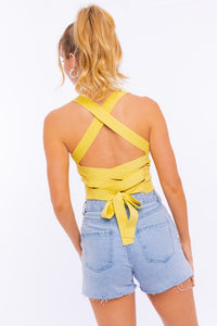 Taylor Ribbed Knit Lace Up Back Cami- Online Exclusive