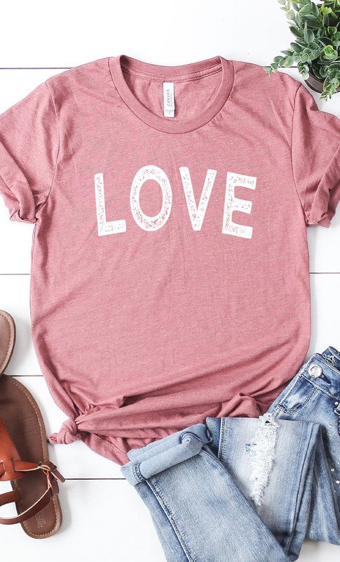 Distressed Love Graphic Tee