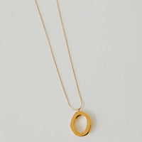 Camille Open Circle Waterproof Necklace: Gold