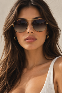 Highway Sunglasses - Gold Tortoise/Grey