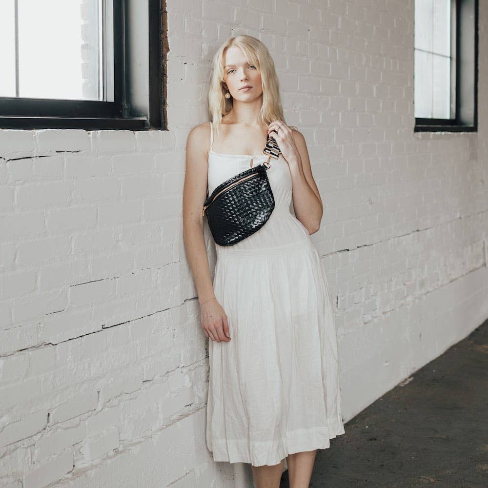 Westlyn Woven Bum Bag - Metallic Navy