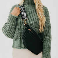 Westlyn Woven Bum Bag - Metallic Navy