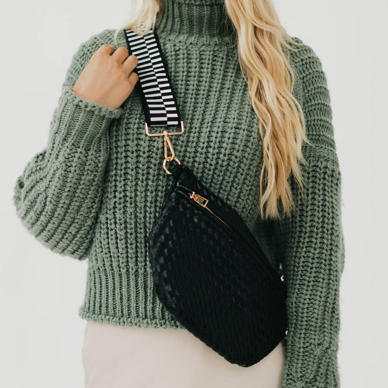 Westlyn Woven Bum Bag - Metallic Navy