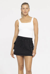 Shine On Square Neck Bodysuit - White