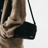 Coco Quilted Crossbody Bag: Black