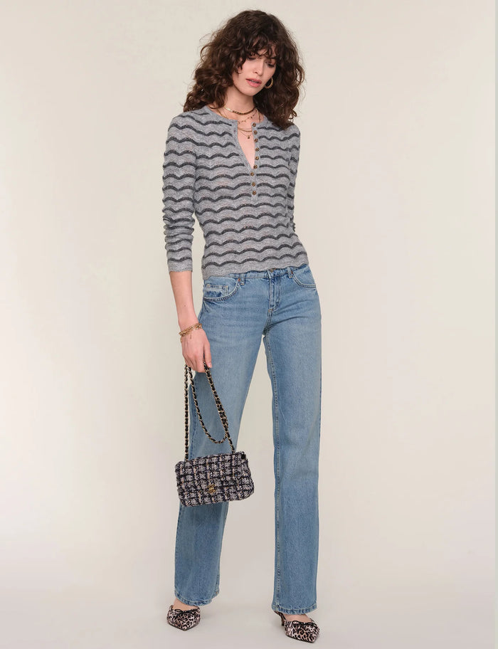 Gracen Grey Stripe Sweater