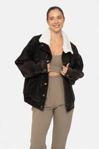 Blaze Sherpa Oversized Denim Jacket