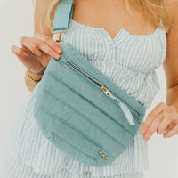 Jolie Puffer Bum Bag: Emerald