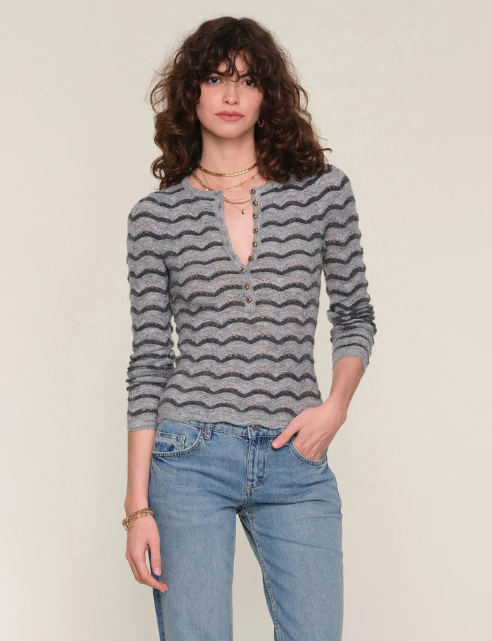 Gracen Grey Stripe Sweater