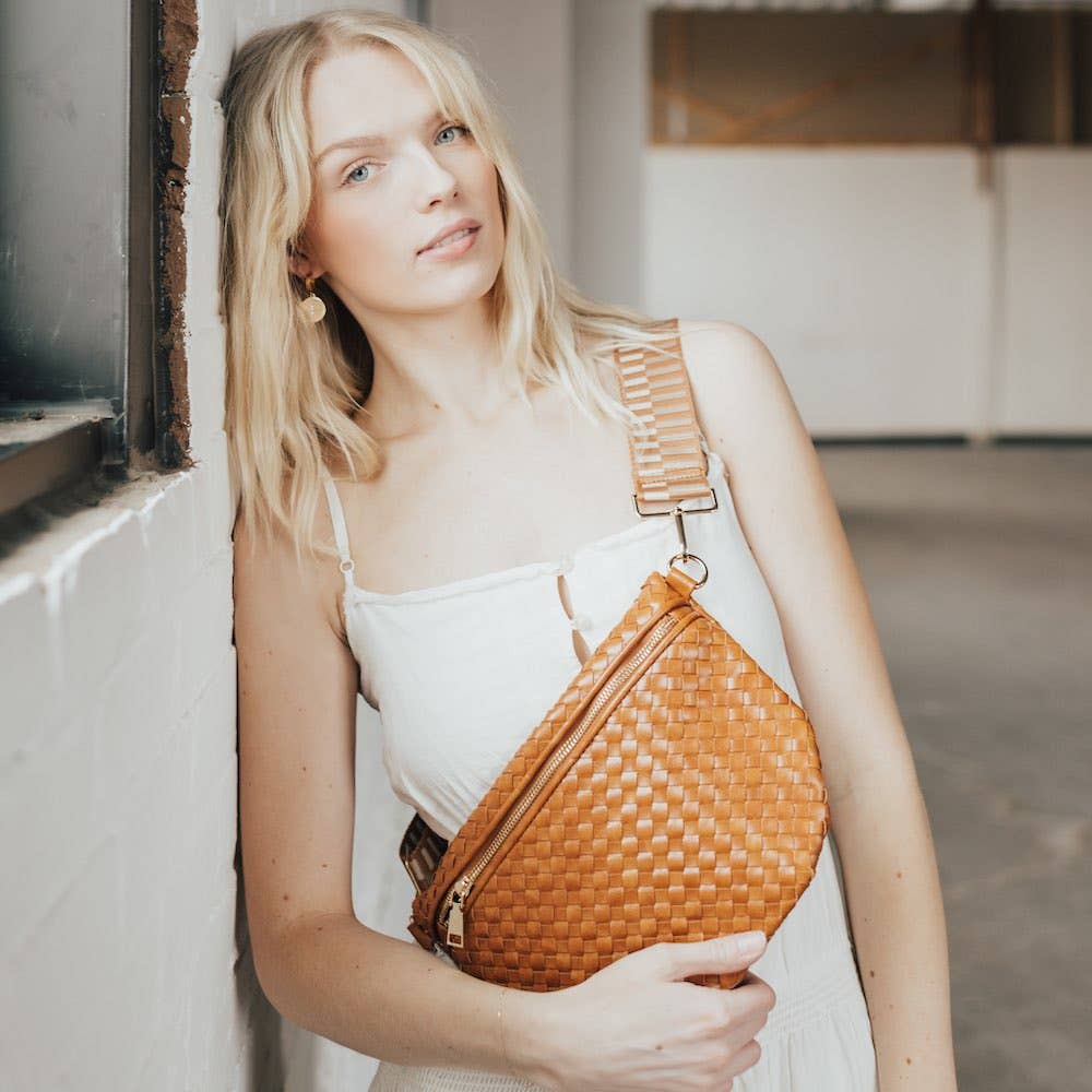 Westlyn Woven Bum Bag - Metallic Navy