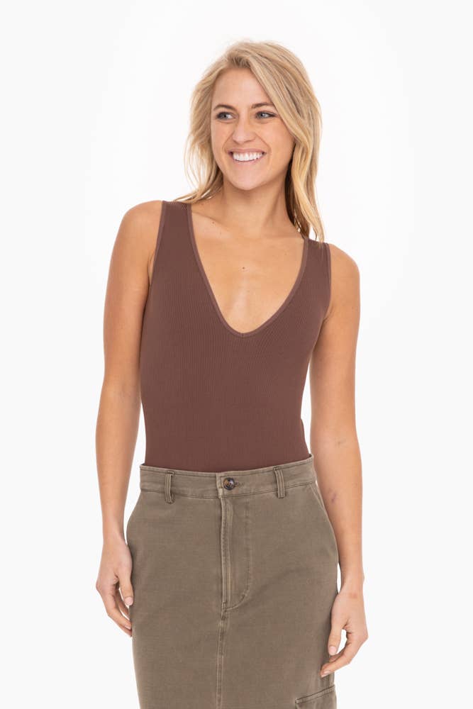 Maya Seamless Bodysuit - Brown